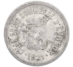 10 сантимов 1921 года Франция — город Эвре (Нотгельд) — Фото №1