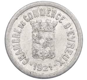 10 сантимов 1921 года Франция — город Эвре (Нотгельд) — Фото №1