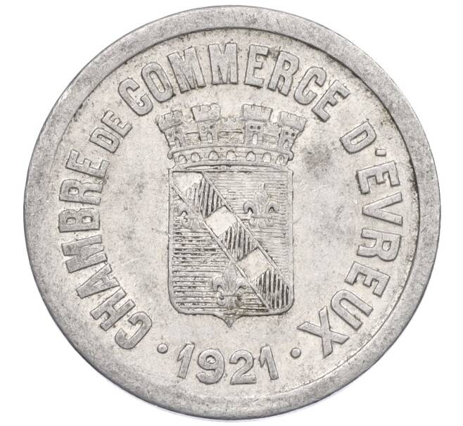Монета 25 сантимов 1921 года Франция — город Эвре (Нотгельд) (Артикул: K12-28798) — Фото №1