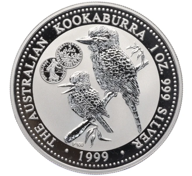 Монета 1 доллар 1999 года «Австралийская кукабара» (5 French Francs Privy Mark) (Артикул M2-76670)