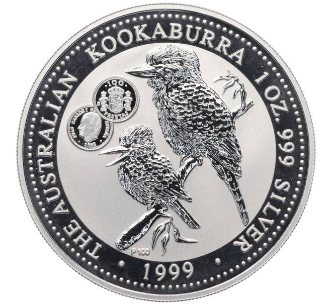 Монета 1 доллар 1999 года «Австралийская кукабара» (100 Pesetas Epsana Mark Privy Mark) (Артикул: M2-76677) — Фото №1