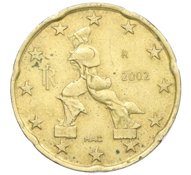 Монета 20 евроцентов 2002 года Италия (Артикул: K12-29079) — Фото №1