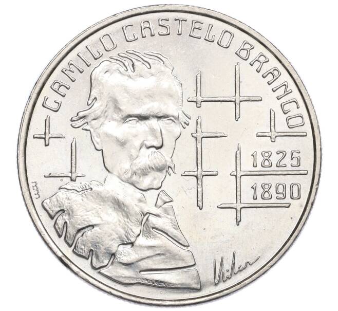Монета 100 эскудо 1990 года Португалия «100 лет со дня смерти Камилу Каштелу Бранку» (Артикул: K12-29049) — Фото №1