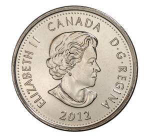 25 центов 2012 года Канада «Война 1812 года — Генерал-майор Исаак Брок» (цветная) — Фото №2