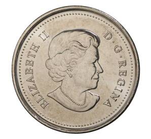 25 центов 2011 года Канада «Природа Канады — Бизон» — Фото №2