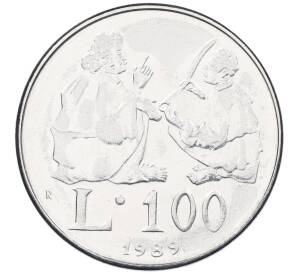 100 лир 1989 года Сан-Марино «Шестнадцать веков истории» — Фото №1