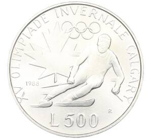 500 лир 1988 года Сан-Марино «XV зимние Олимпийские Игры 1988 в Калгари» — Фото №1