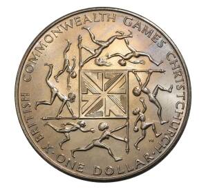 1 доллар 1974 года Новая Зеландия «X Британские Игры Содружества» — Фото №1