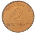 Жетон игровой (игрушечные деньги) «2 новых пенса» Великобритания (Артикул: K12-29679) — Фото №2