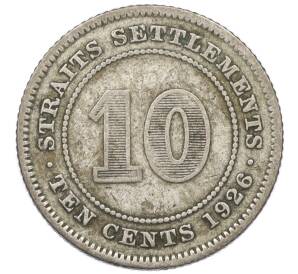 10 центов 1926 года Стрейтс Сетлментс — Фото №1