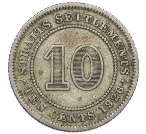 10 центов 1926 года Стрейтс Сетлментс — Фото №1