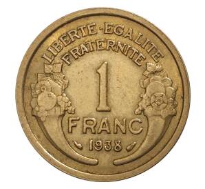1 франк 1938 года Франция — Фото №1