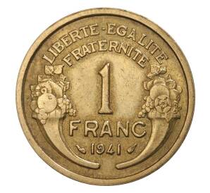 1 франк 1941 года Франция — Фото №1