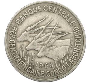 50 франков 1961 года Экваториальная Африка (ЦАР Конго Габон Чад) — Фото №1