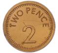 Жетон игровой (игрушечные деньги) «2 пенса» Великобритания (Артикул: K12-30079) — Фото №1