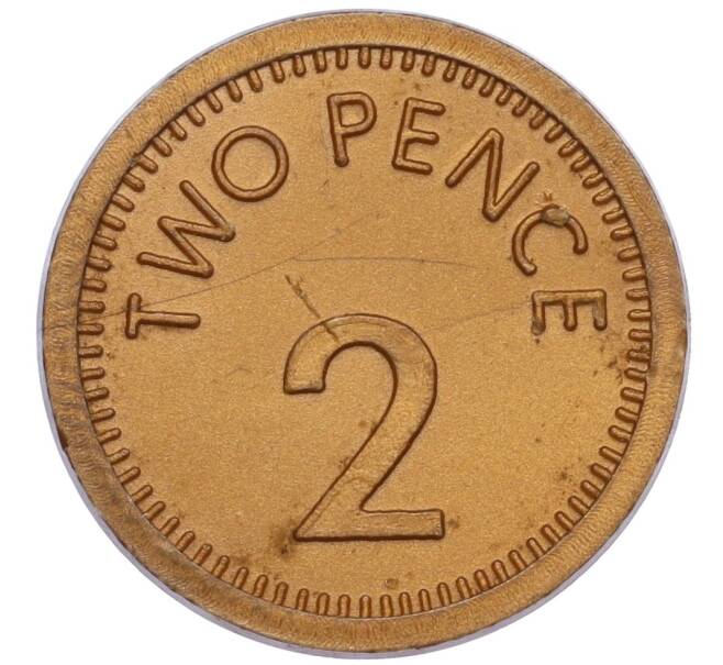 Жетон игровой (игрушечные деньги) «2 пенса» Великобритания (Артикул: K12-30079) — Фото №1