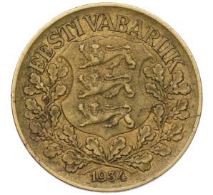 1 крона 1934 года Эстония — Фото №2