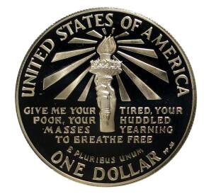 1 доллар 1986 года S США «100 лет Статуе Свободы» — Фото №2