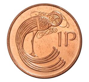 1 пенни 1996 года Ирландия — Фото №2