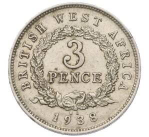 3 пенса 1938 года KN Британская Западная Африка — Фото №1