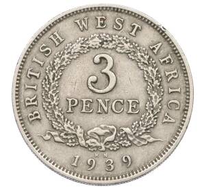 3 пенса 1939 года KN Британская Западная Африка — Фото №1