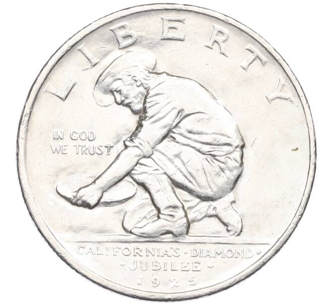 Монета 1/2 доллара (50 центов) 1925 года США «60 лет штату Калифорния» (Артикул: K12-30768) — Фото №1