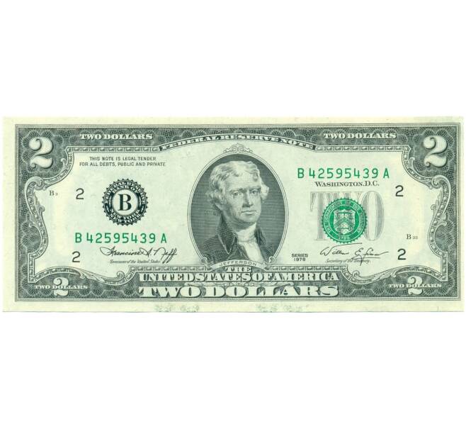 Банкнота 2 доллара 1976 года США (Артикул: K12-30879) — Фото №1