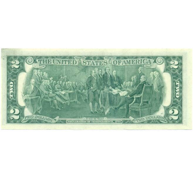 Банкнота 2 доллара 1976 года США (Артикул: K12-30879) — Фото №2