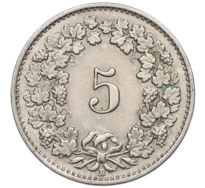 Монета 5 раппенов 1942 года Швейцария (Артикул: K12-31329) — Фото №2