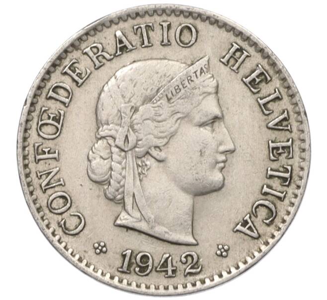 Монета 5 раппенов 1942 года Швейцария (Артикул: K12-31331) — Фото №1