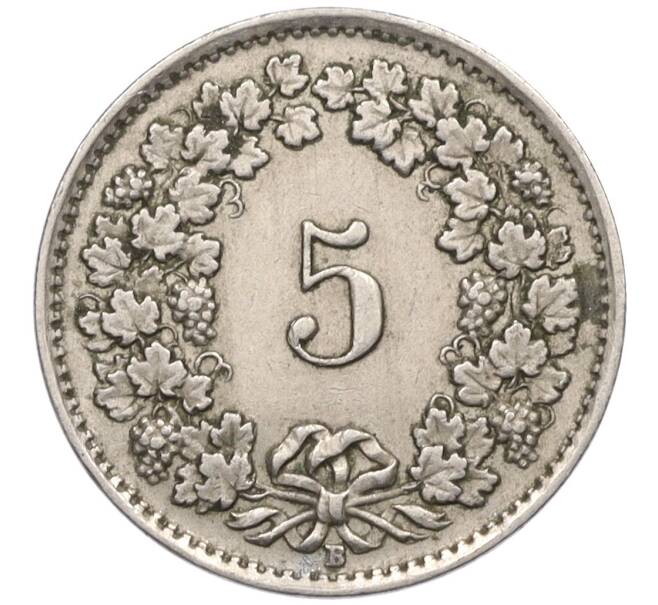 Монета 5 раппенов 1942 года Швейцария (Артикул: K12-31331) — Фото №2