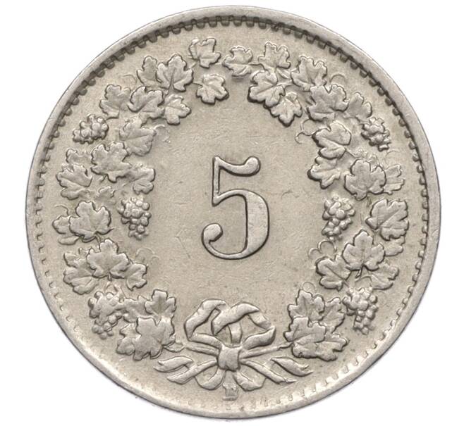Монета 5 раппенов 1942 года Швейцария (Артикул: K12-31332) — Фото №2