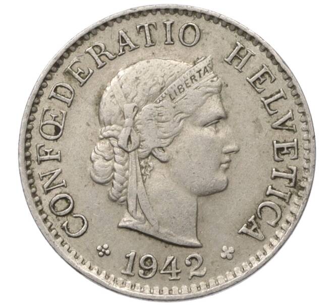 Монета 5 раппенов 1942 года Швейцария (Артикул: K12-31334) — Фото №1