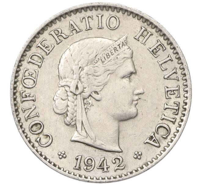 Монета 5 раппенов 1942 года Швейцария (Артикул: K12-31335) — Фото №1