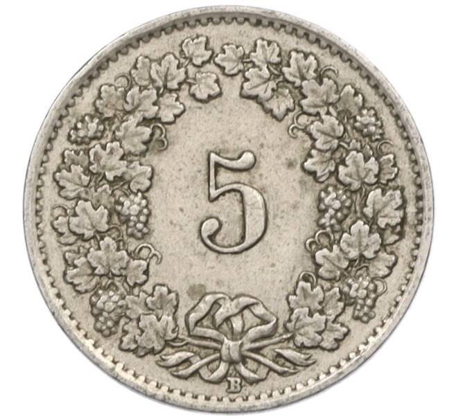 Монета 5 раппенов 1942 года Швейцария (Артикул: K12-31338) — Фото №2