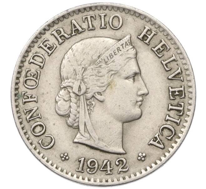 Монета 5 раппенов 1942 года Швейцария (Артикул: K12-31343) — Фото №1