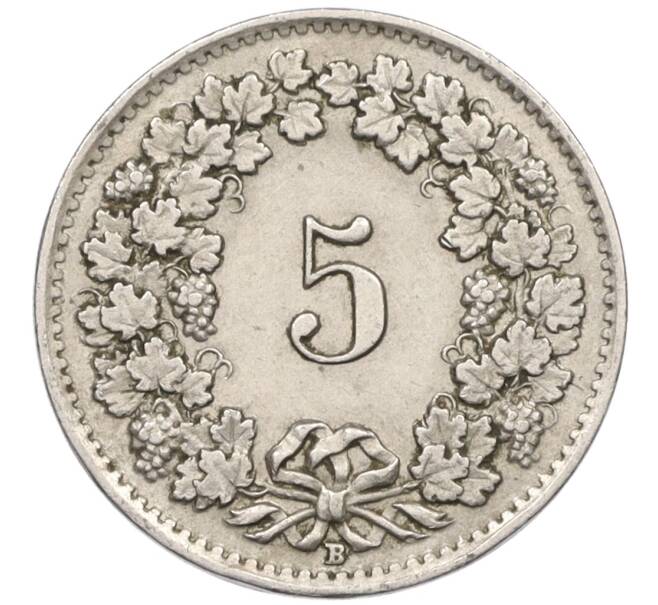 Монета 5 раппенов 1942 года Швейцария (Артикул: K12-31343) — Фото №2