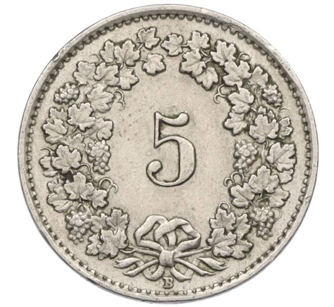 Монета 5 раппенов 1942 года Швейцария (Артикул: K12-31344) — Фото №2