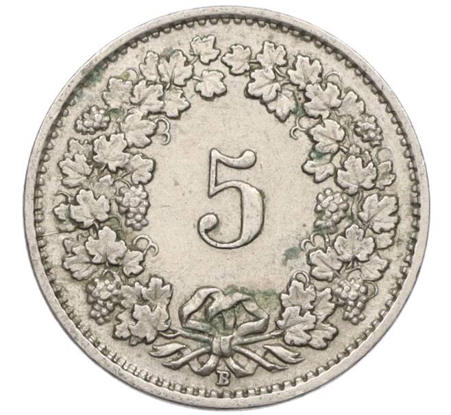 Монета 5 раппенов 1942 года Швейцария (Артикул: K12-31346) — Фото №2