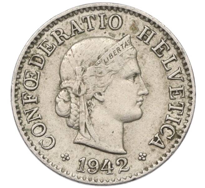 Монета 5 раппенов 1942 года Швейцария (Артикул: K12-31349) — Фото №1
