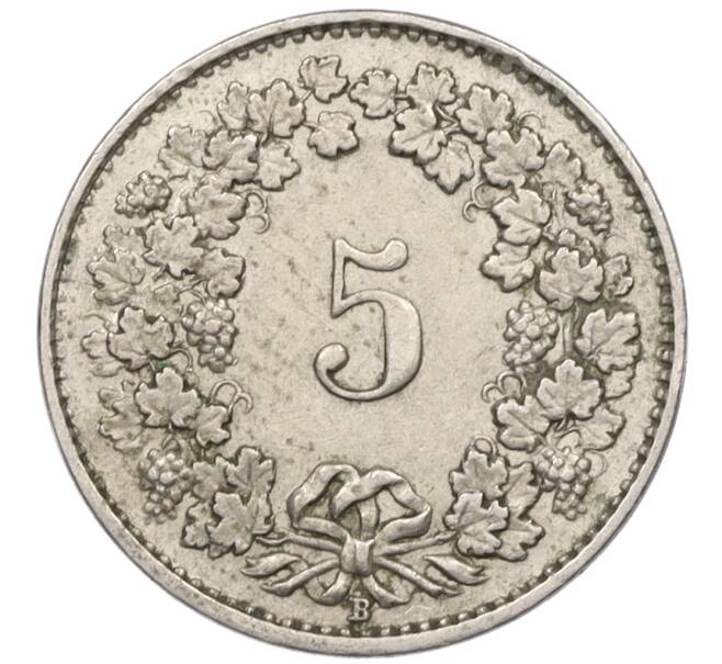 Монета 5 раппенов 1942 года Швейцария (Артикул: K12-31352) — Фото №2
