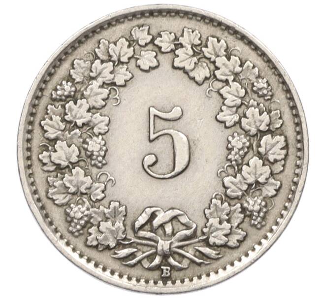 Монета 5 раппенов 1942 года Швейцария (Артикул: K12-31368) — Фото №2