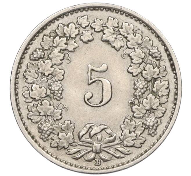 Монета 5 раппенов 1943 года Швейцария (Артикул: K12-31593) — Фото №2