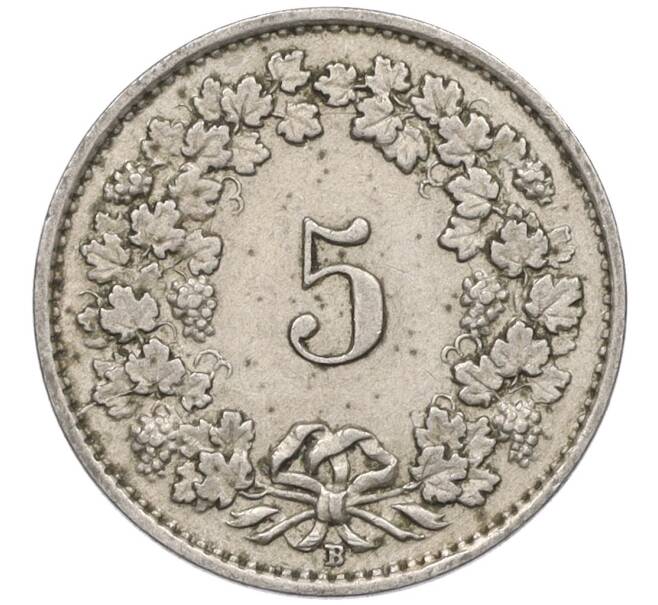 Монета 5 раппенов 1943 года Швейцария (Артикул: K12-31594) — Фото №2