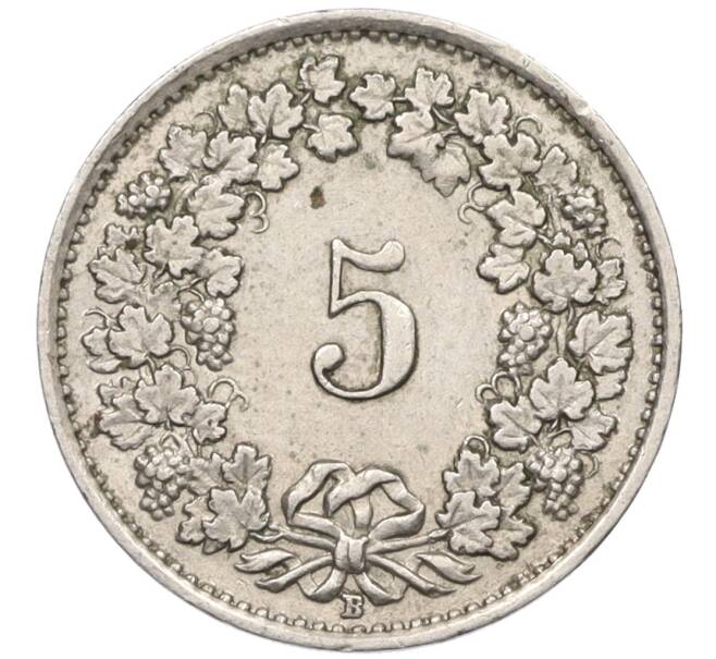 Монета 5 раппенов 1943 года Швейцария (Артикул: K12-31597) — Фото №2