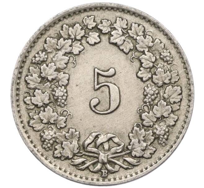 Монета 5 раппенов 1943 года Швейцария (Артикул: K12-31598) — Фото №2