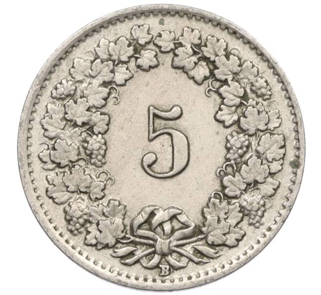 Монета 5 раппенов 1943 года Швейцария (Артикул: K12-31599) — Фото №2