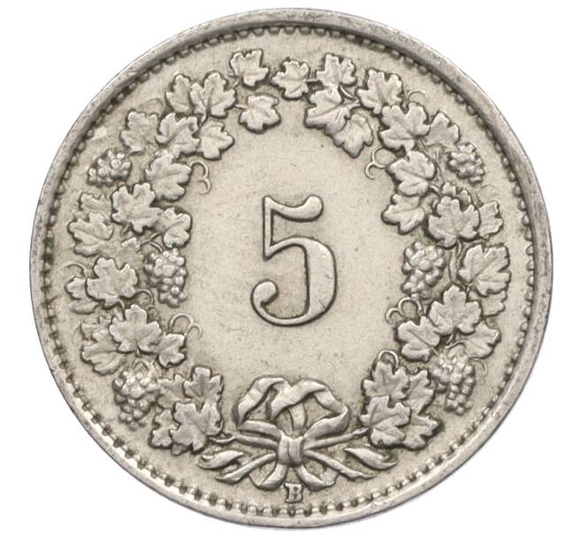 Монета 5 раппенов 1943 года Швейцария (Артикул: K12-31602) — Фото №2