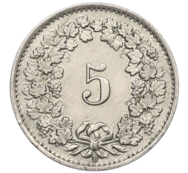 Монета 5 раппенов 1943 года Швейцария (Артикул: K12-31607) — Фото №2