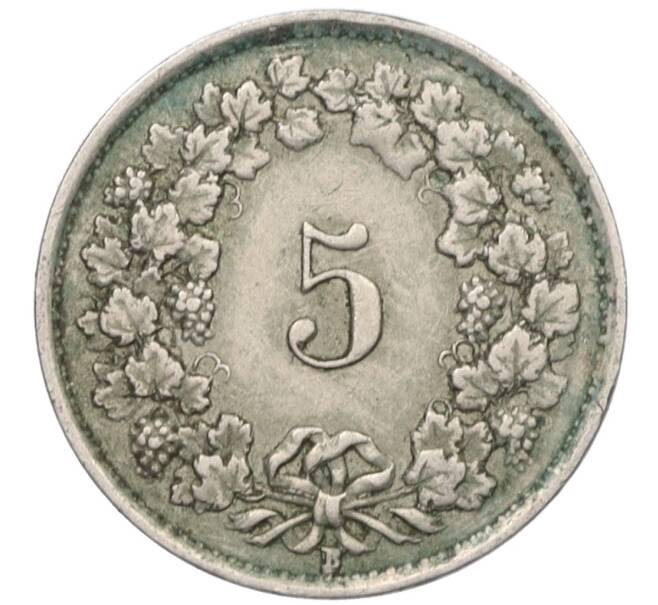 Монета 5 раппенов 1943 года Швейцария (Артикул: K12-31609) — Фото №2